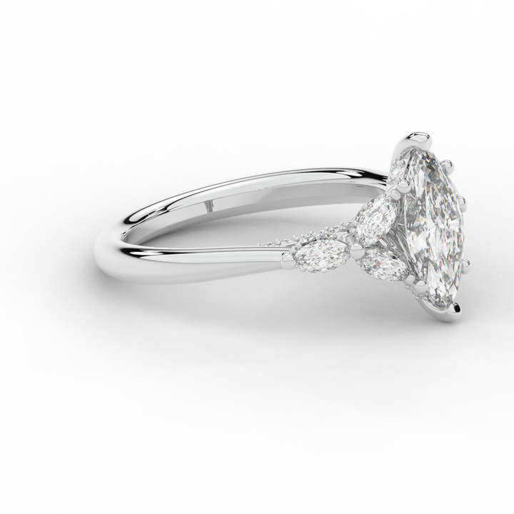 1.50CT.TW MARQUISE LAB DIAMOND ENGAGEMENT RING - Nazarelle