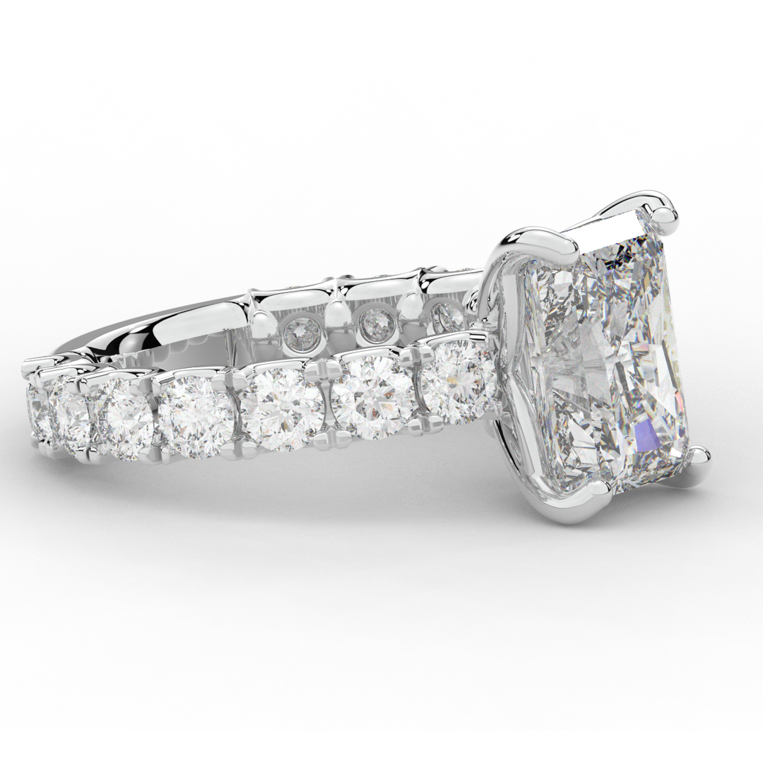 4.35CT.TW RADIANT LAB DIAMOND ENGAGEMENT RING - Nazarelle