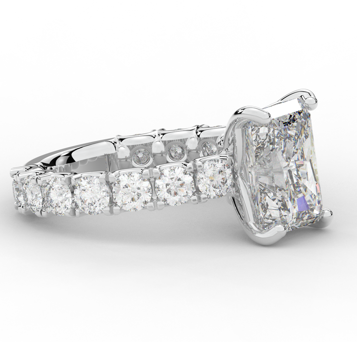 4.35CT.TW RADIANT LAB DIAMOND ENGAGEMENT RING - Nazarelle