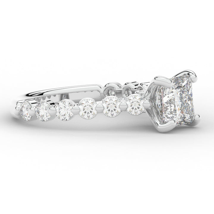 3.90CT.TW PRINCESS LAB DIAMOND ENGAGEMENT RING - Nazarelle