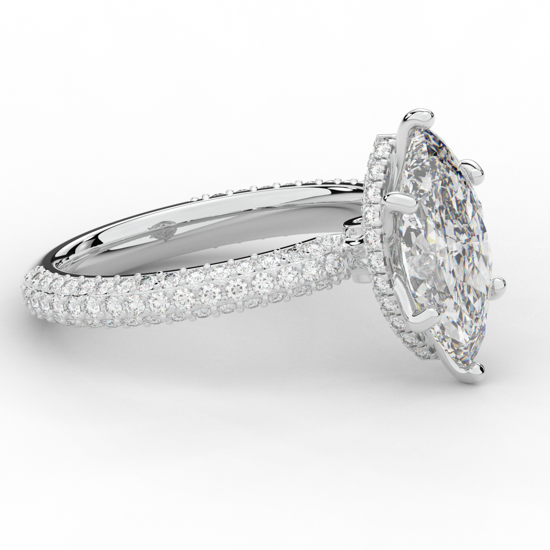2.60CT.TW MARQUISE LAB DIAMOND ENGAGEMENT RING - Nazarelle