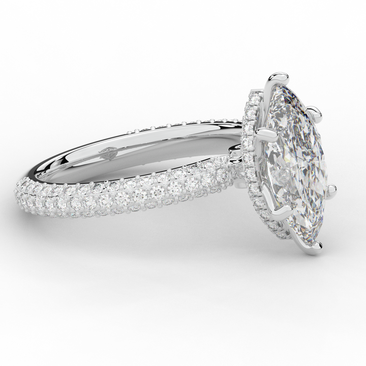 2.60CT.TW MARQUISE LAB DIAMOND ENGAGEMENT RING - Nazarelle