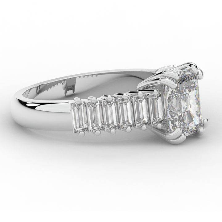 2.60CT.TW RADIANT LAB DIAMOND ENGAGEMENT RING - Nazarelle
