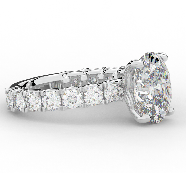 4.35CT.TW OVAL LAB DIAMOND ENGAGEMENT RING - Nazarelle