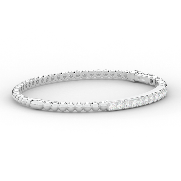 1.10CT.TW ROUND LAB DIAMOND BANGLE - Nazarelle