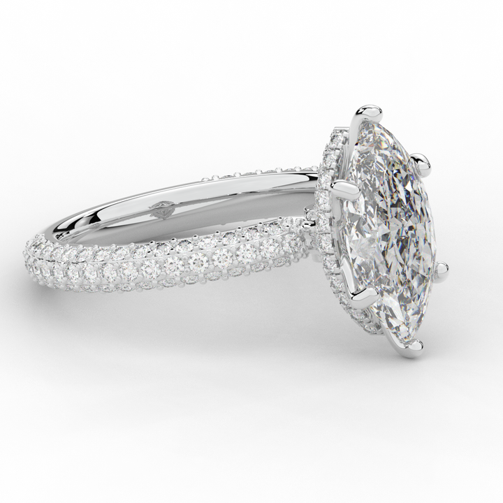 2.60CT.TW MARQUISE LAB DIAMOND ENGAGEMENT RING - Nazarelle