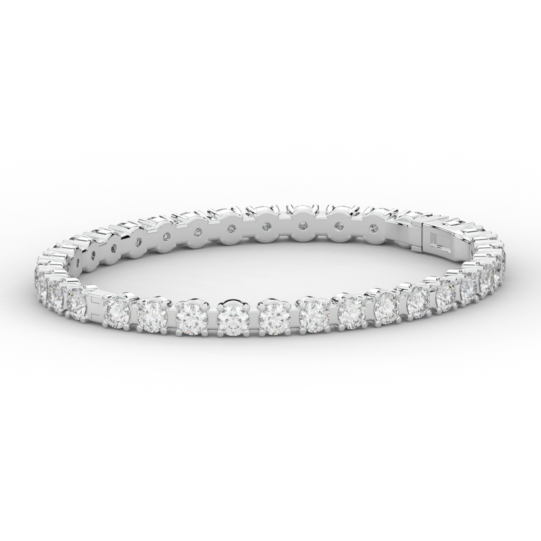 9.00CT.TW ROUND LAB DIAMOND ETERNITY BANGLE - Nazarelle