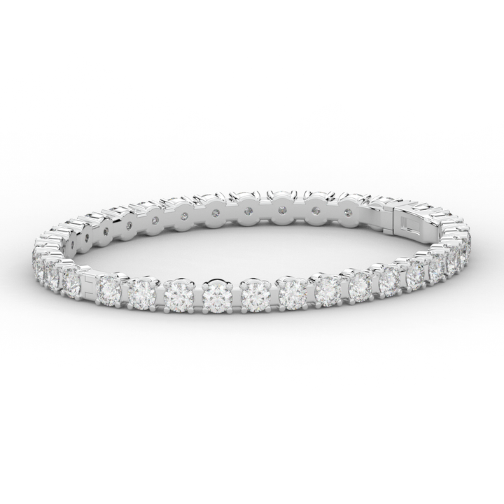 9.00CT.TW ROUND LAB DIAMOND ETERNITY BANGLE - Nazarelle