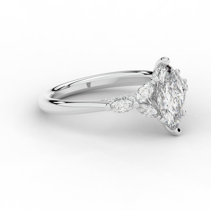 1.50CT.TW MARQUISE LAB DIAMOND ENGAGEMENT RING - Nazarelle