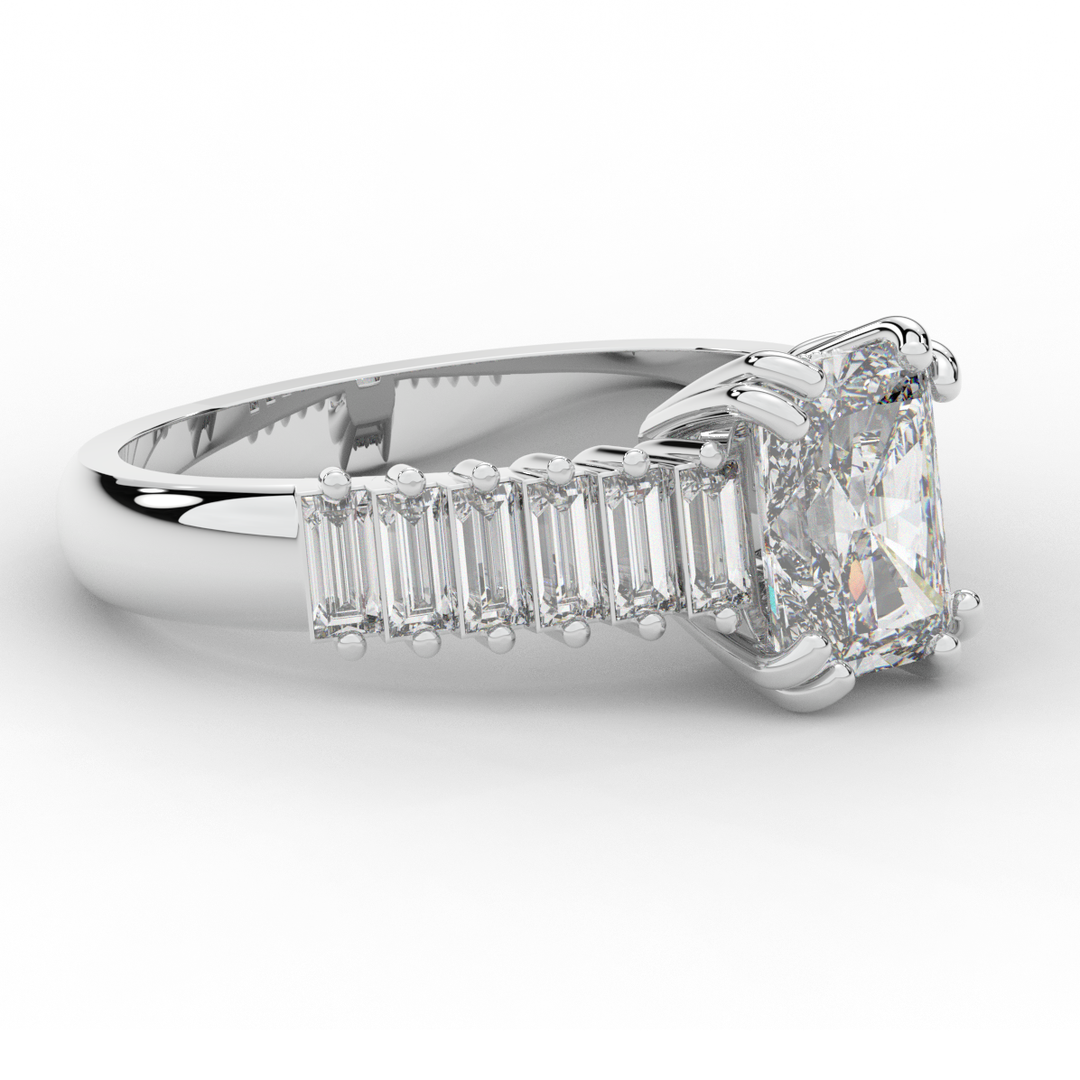 2.60CT.TW RADIANT LAB DIAMOND ENGAGEMENT RING - Nazarelle