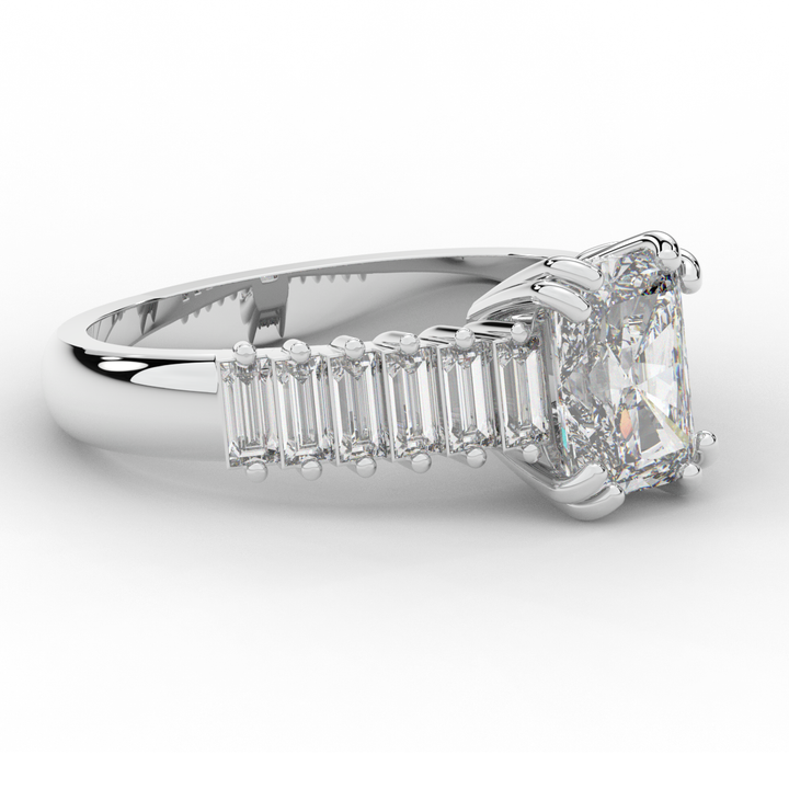2.60CT.TW RADIANT LAB DIAMOND ENGAGEMENT RING - Nazarelle