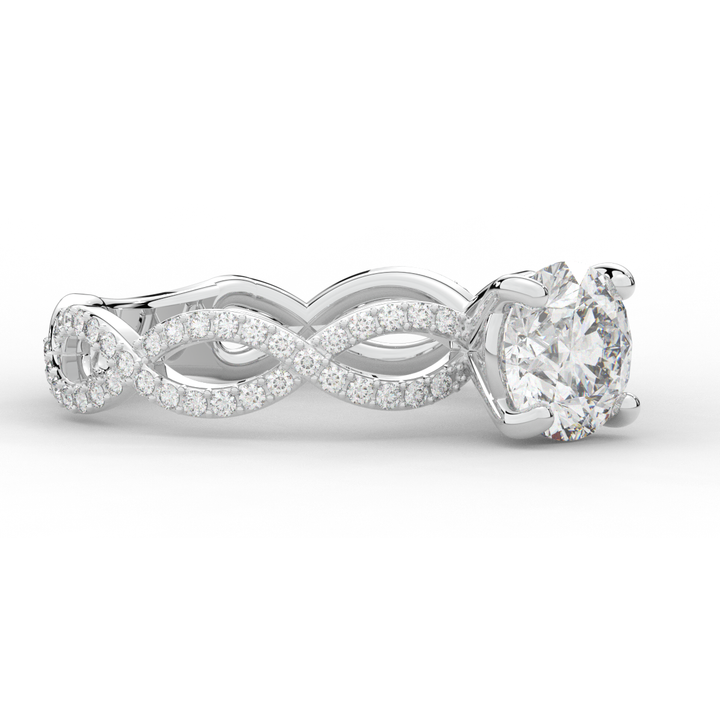 1.30CT.TW ROUND LAB DIAMOND ENGAGEMENT RING - Nazarelle