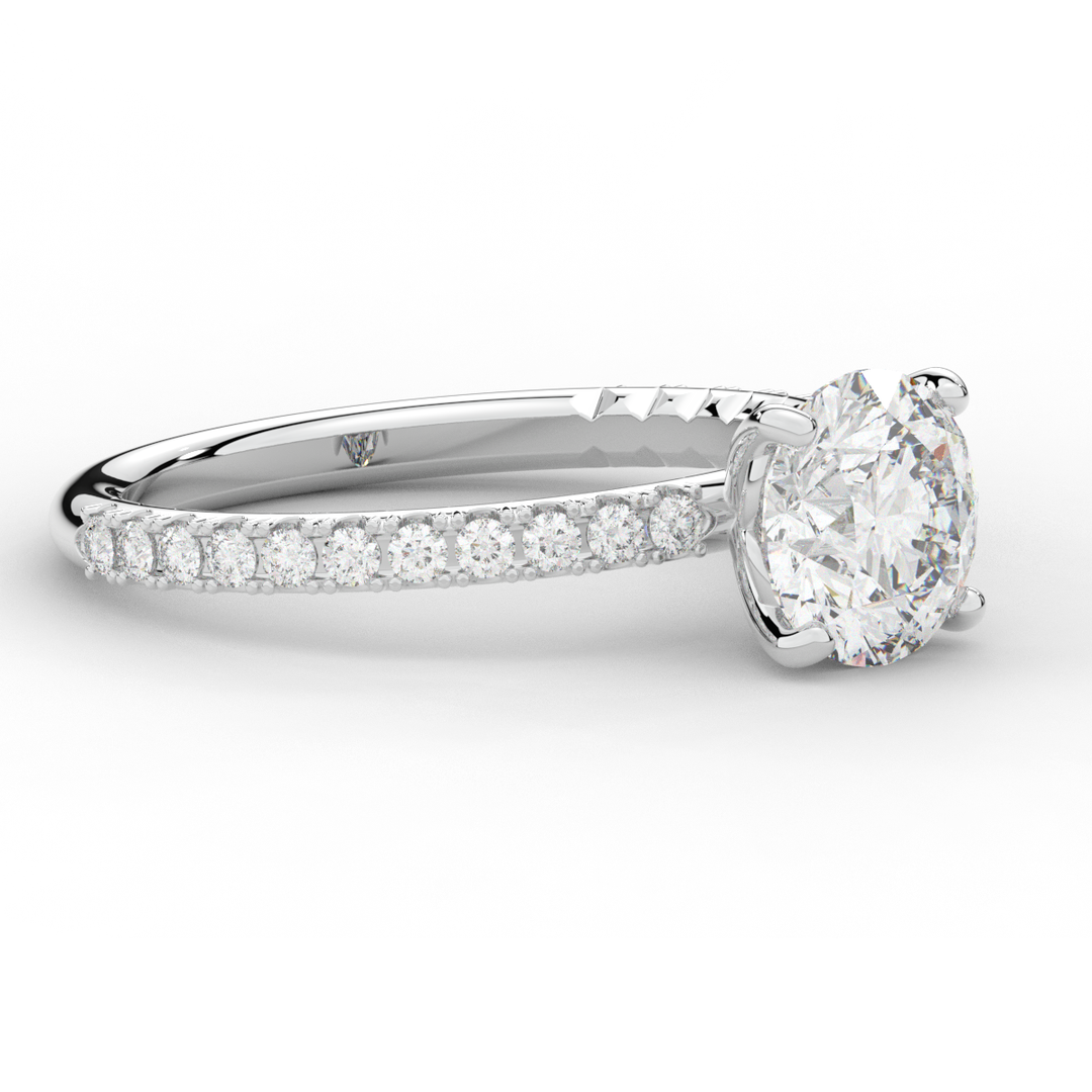 1.75CT.TW ROUND LAB DIAMOND SOLITAIRE ENGAGEMENT RING - Nazarelle