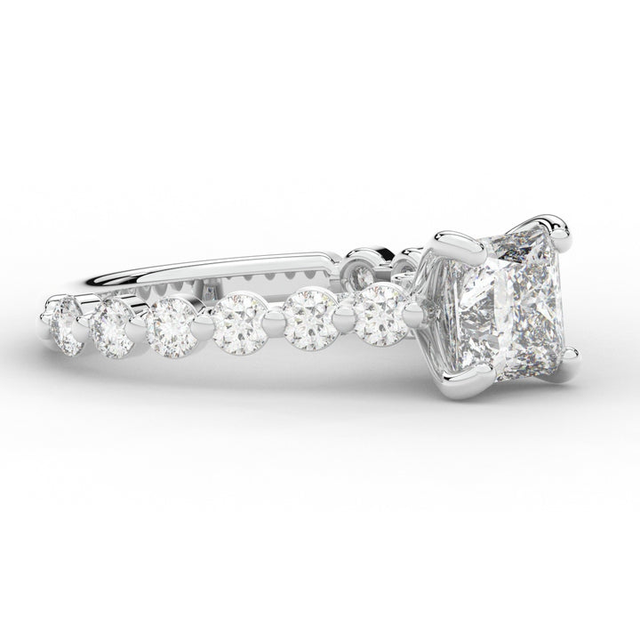 3.90CT.TW PRINCESS LAB DIAMOND ENGAGEMENT RING - Nazarelle