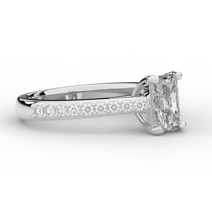 1.25CT.TW RADIANT LAB DIAMOND SOLITAIRE ENGAGEMENT RING - Nazarelle