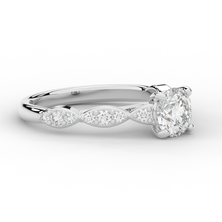 1.20CT.TW ROUND LAB DIAMOND SOLITAIRE ENGAGEMENT RING - Nazarelle