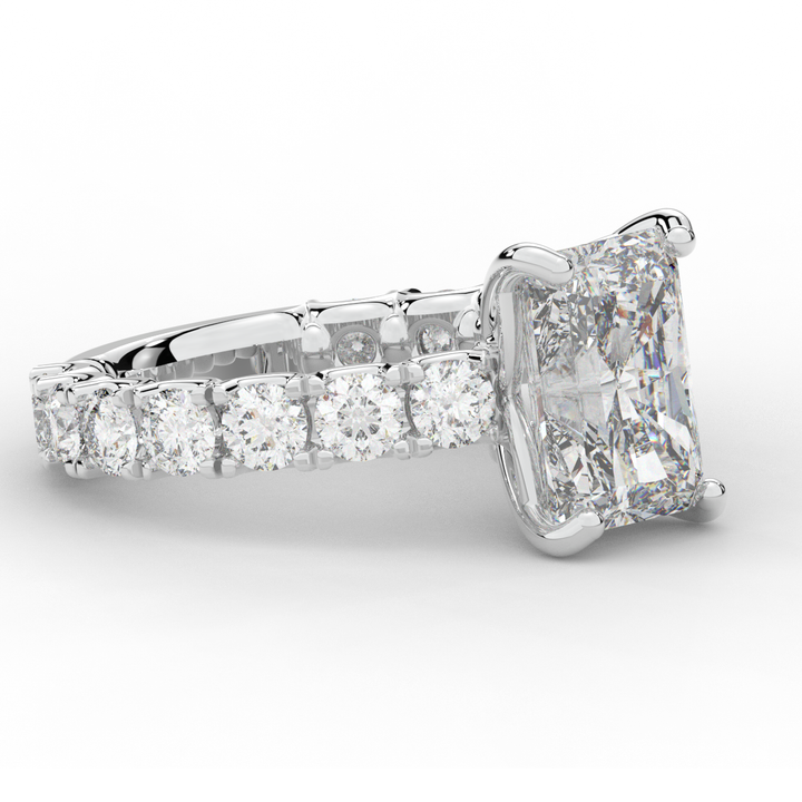 4.35CT.TW RADIANT LAB DIAMOND ENGAGEMENT RING - Nazarelle