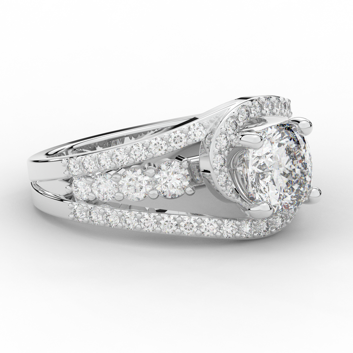 3.30CT.TW CUSHION LAB DIAMOND ENGAGEMENT RING - Nazarelle