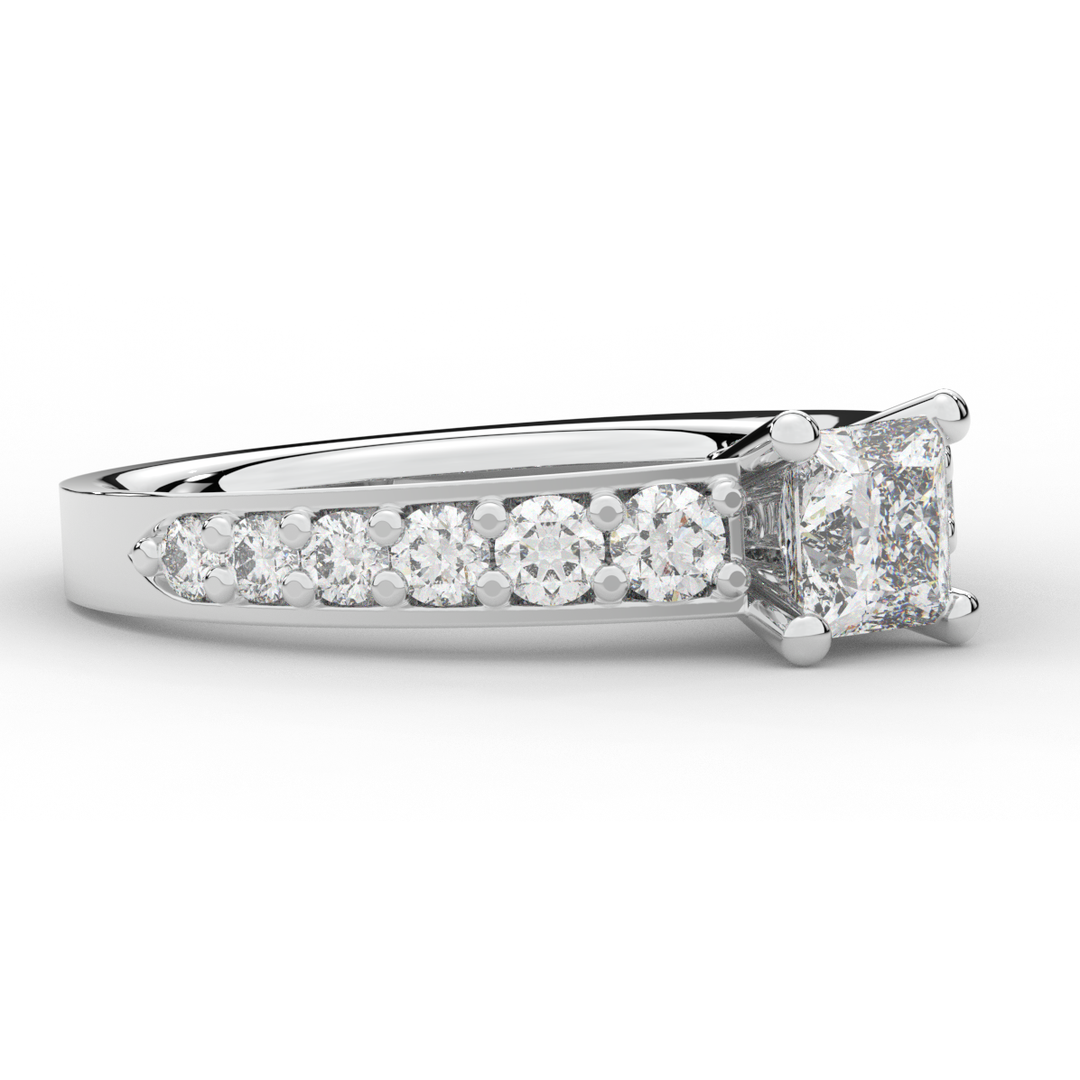 1.75CT.TW PRINCESS LAB DIAMOND SOLITAIRE ENGAGEMENT RING - Nazarelle