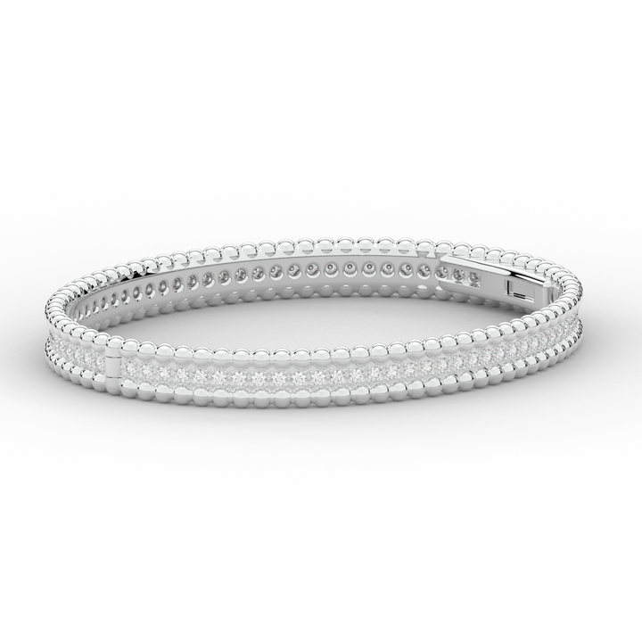 1.20CT.TW ROUND LAB DIAMOND ETERNITY BANGLE - Nazarelle