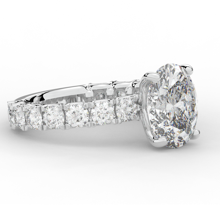 4.35CT.TW OVAL LAB DIAMOND ENGAGEMENT RING - Nazarelle