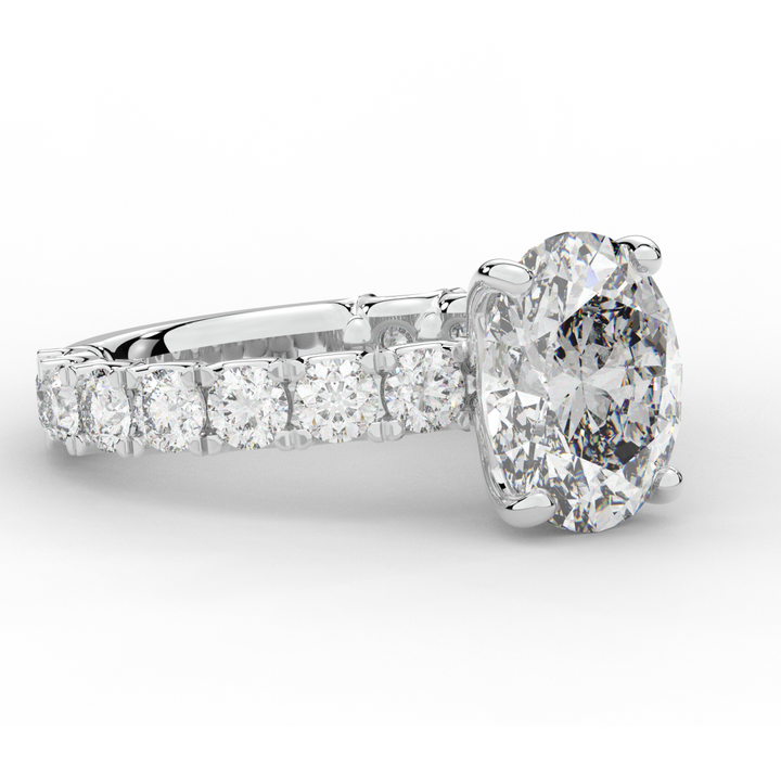 4.35CT.TW OVAL LAB DIAMOND ENGAGEMENT RING - Nazarelle
