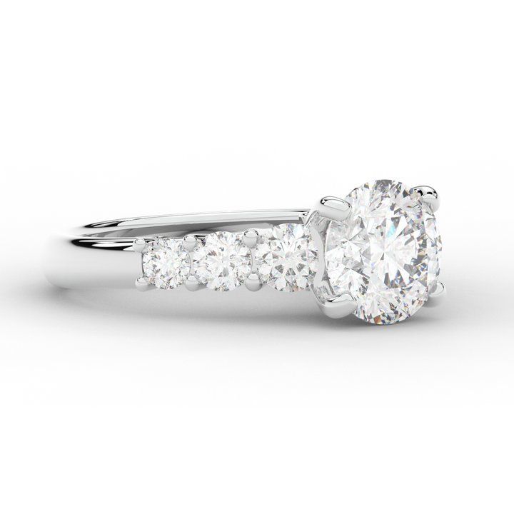 3.00CT.TW ROUND LAB DIAMOND  ENGAGEMENT RING - Nazarelle
