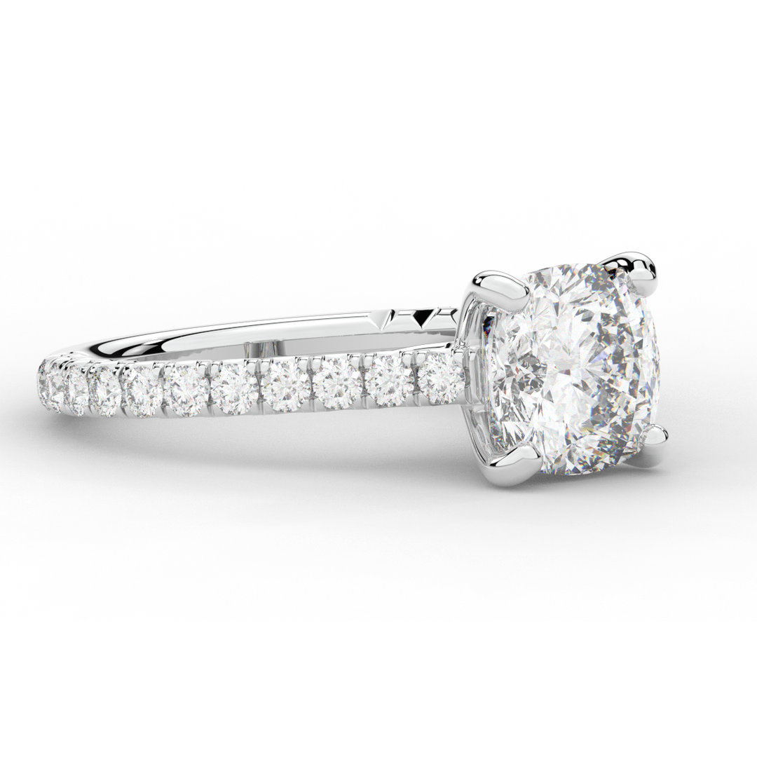 2.40CT.TW CUSHION LAB DIAMOND ENGAGEMENT RING - Nazarelle