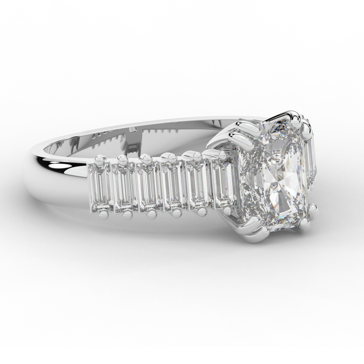 2.60CT.TW RADIANT LAB DIAMOND ENGAGEMENT RING - Nazarelle