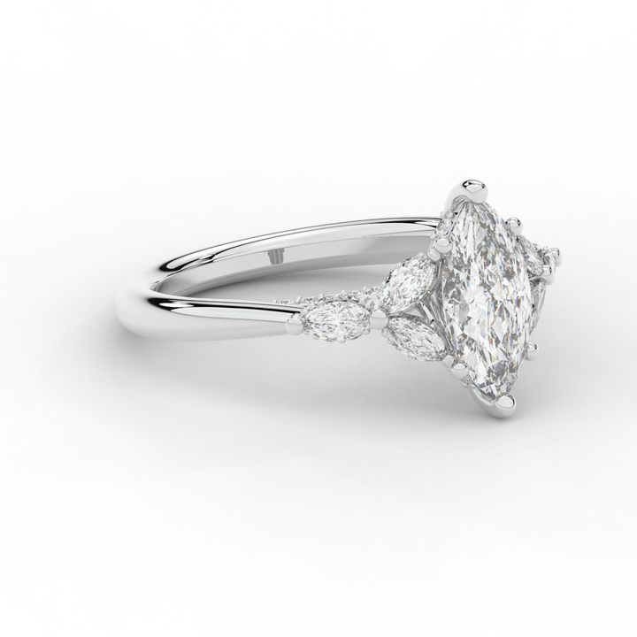 1.50CT.TW MARQUISE LAB DIAMOND ENGAGEMENT RING - Nazarelle