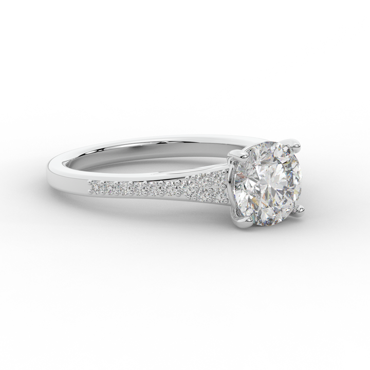 1.65CT.TW ROUND LAB DIAMOND SOLITAIRE ENGAGEMENT RING - Nazarelle