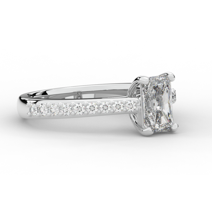 1.25CT.TW RADIANT LAB DIAMOND SOLITAIRE ENGAGEMENT RING - Nazarelle