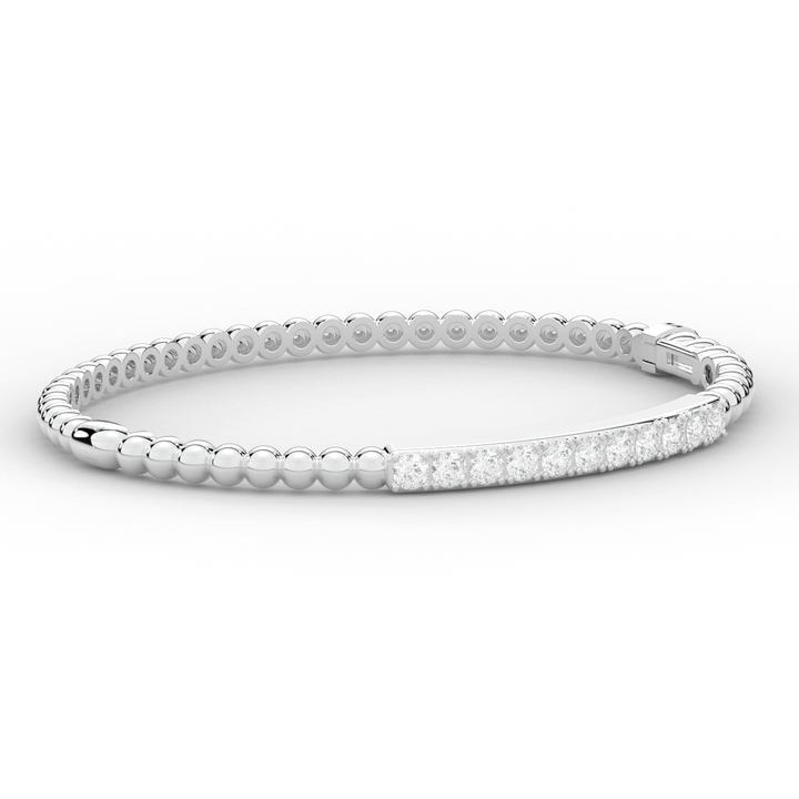 1.10CT.TW ROUND LAB DIAMOND BANGLE - Nazarelle