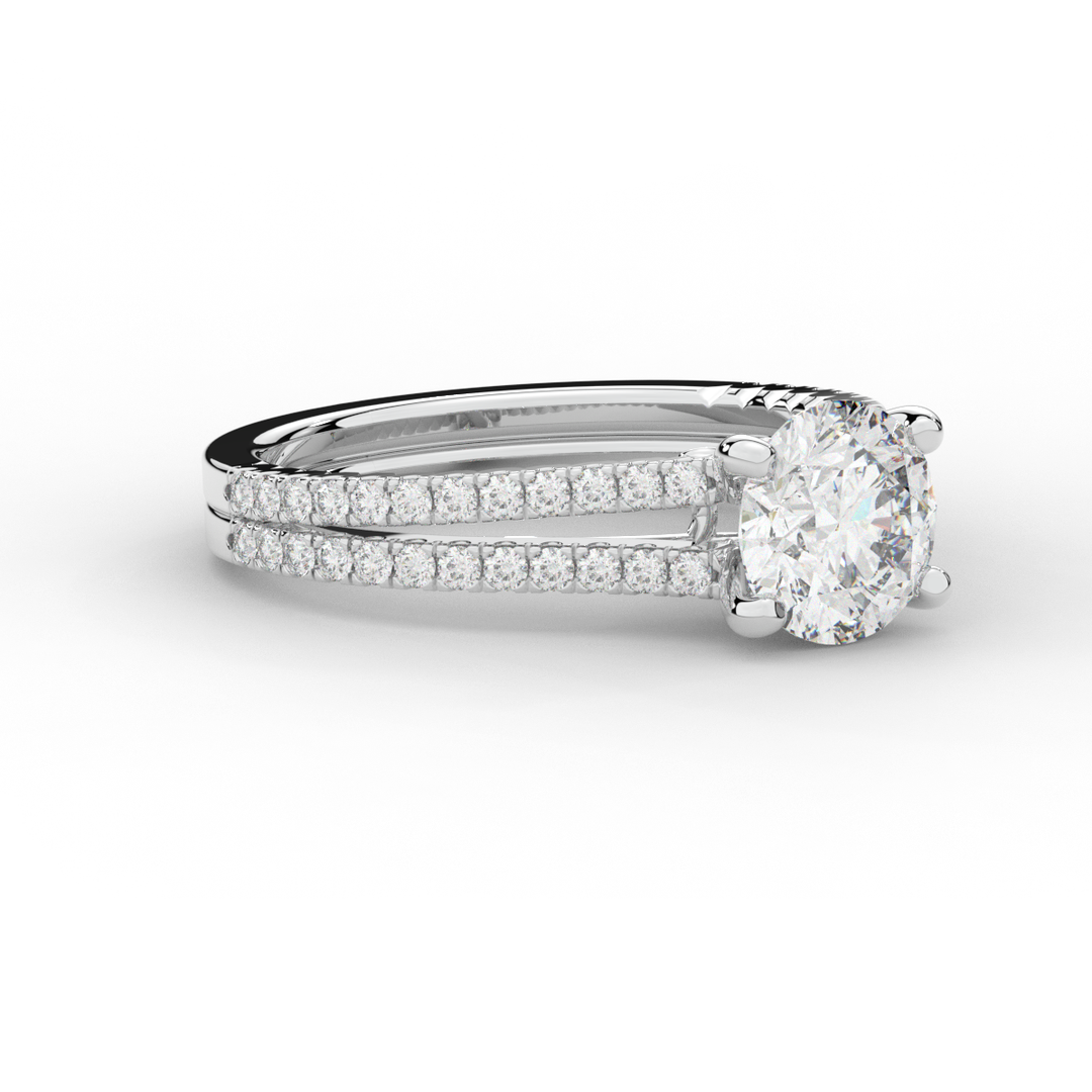 1.90CT.TW ROUND LAB DIAMOND SOLITAIRE ENGAGEMENT RING - Nazarelle