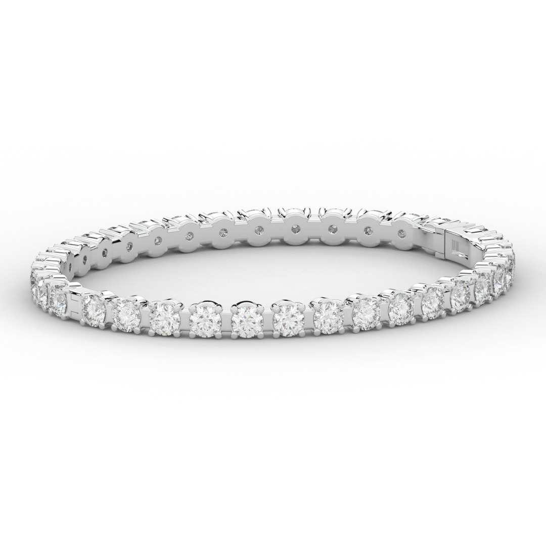 9.00CT.TW ROUND LAB DIAMOND ETERNITY BANGLE - Nazarelle