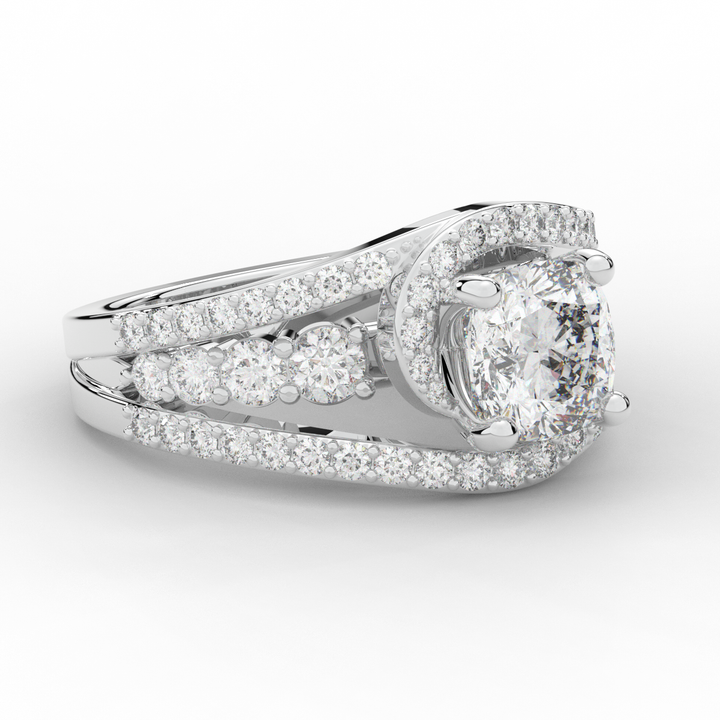 3.30CT.TW CUSHION LAB DIAMOND ENGAGEMENT RING - Nazarelle