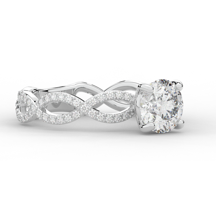 1.30CT.TW ROUND LAB DIAMOND ENGAGEMENT RING - Nazarelle