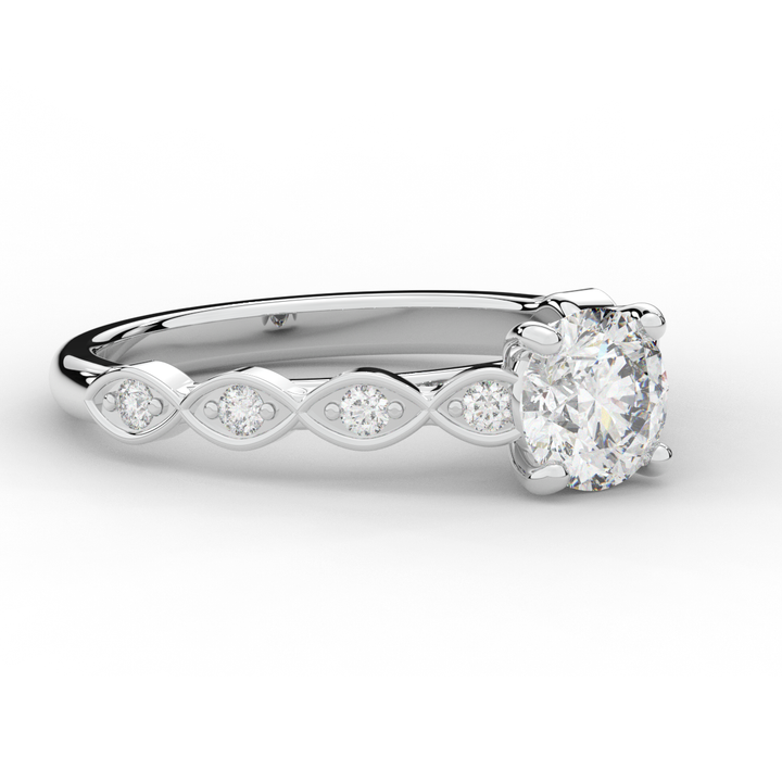 1.15CT.TW ROUND LAB DIAMOND SOLITAIRE ENGAGEMENT RING - Nazarelle