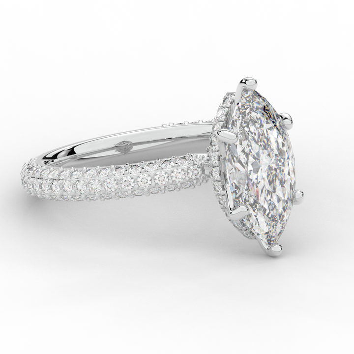 2.60CT.TW MARQUISE LAB DIAMOND ENGAGEMENT RING - Nazarelle