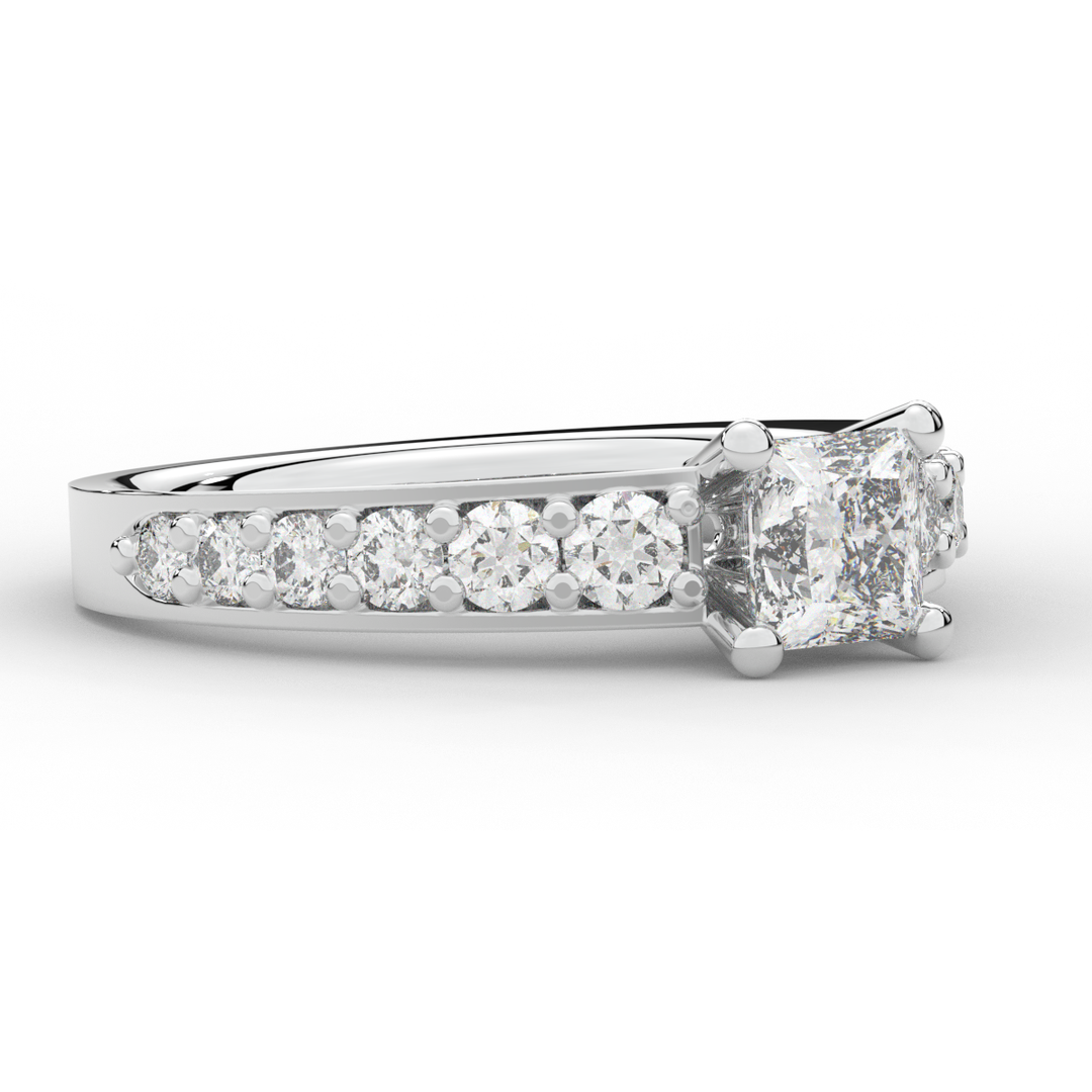 1.75CT.TW PRINCESS LAB DIAMOND SOLITAIRE ENGAGEMENT RING - Nazarelle