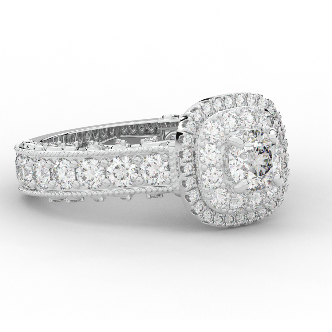 2.30CT.TW ROUND LAB DIAMOND ENGAGEMENT RING - Nazarelle