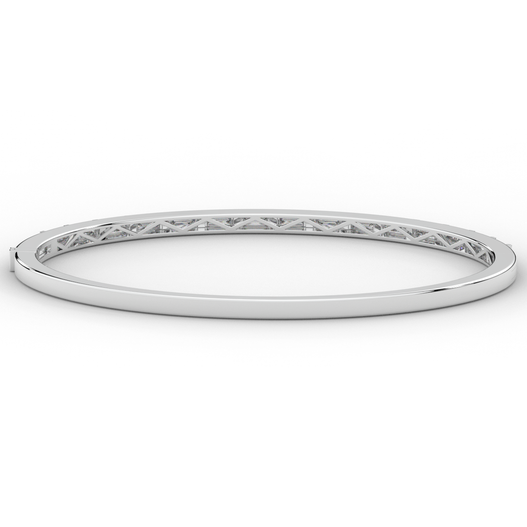 1.50CT.TW BAGUETTE LAB DIAMOND SHARED PRONG BANGLE - Nazarelle