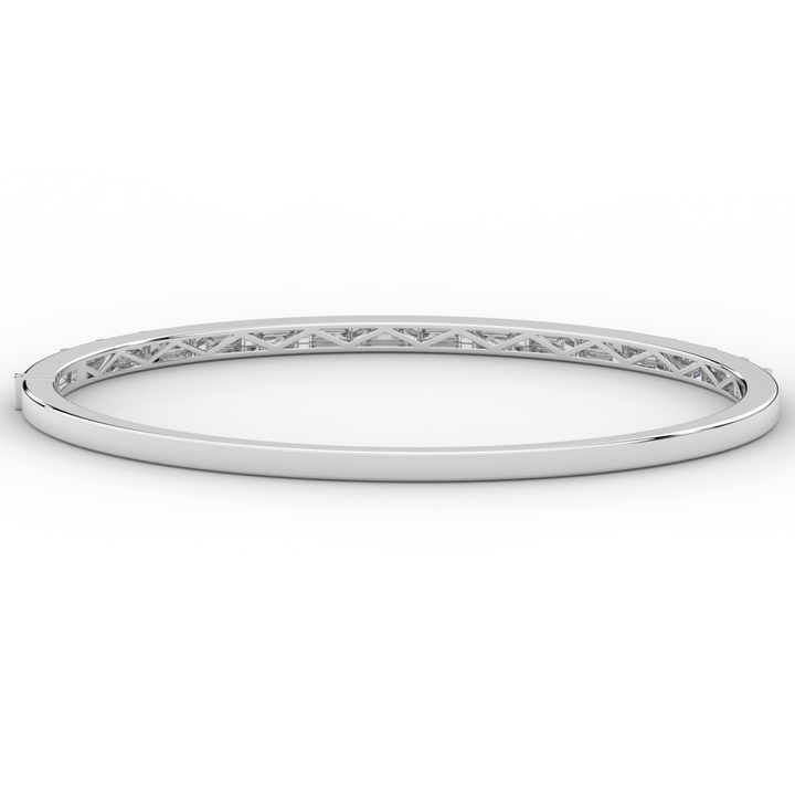 1.50CT.TW BAGUETTE LAB DIAMOND SHARED PRONG BANGLE - Nazarelle