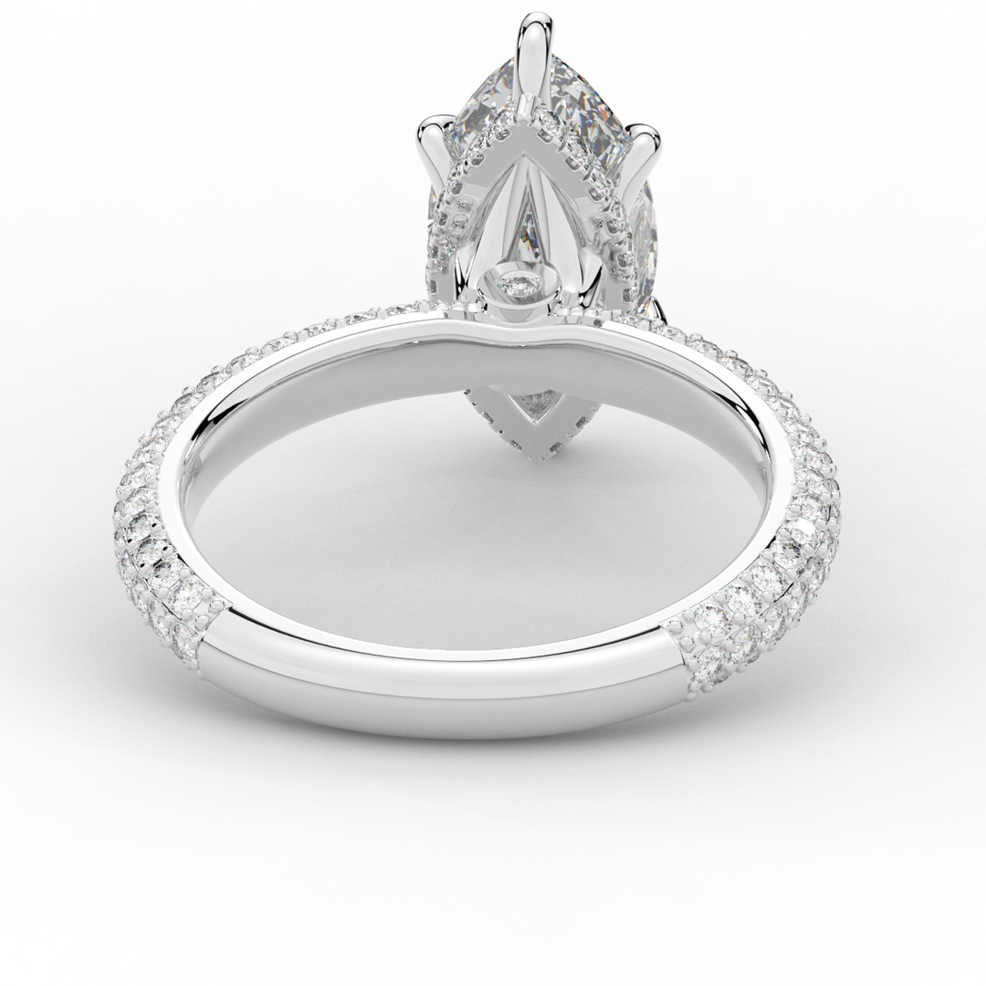 2.60CT.TW MARQUISE LAB DIAMOND ENGAGEMENT RING - Nazarelle