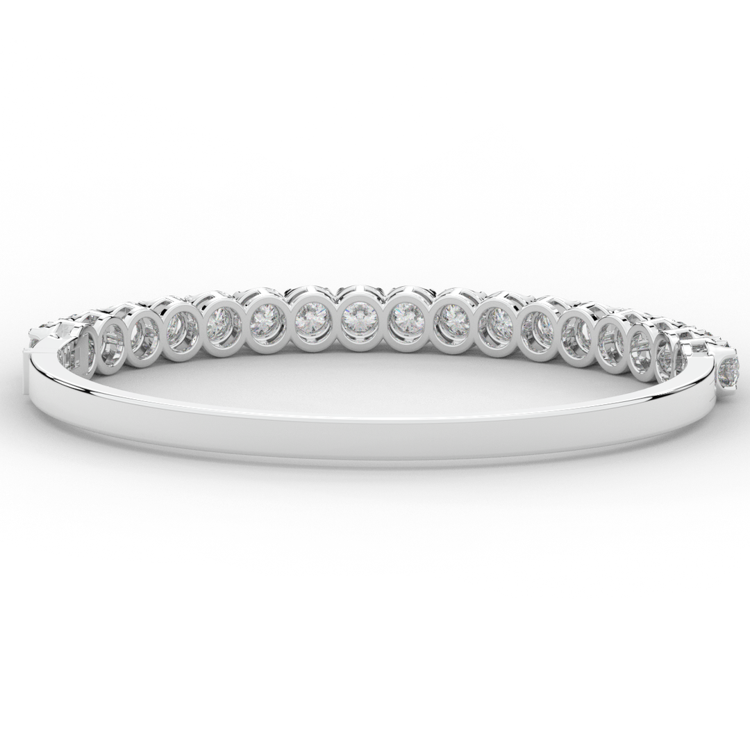 5.00CT.TW ROUND LAB DIAMOND BANGLE - Nazarelle