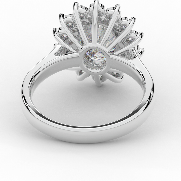 2.65CT.TW OVAL LAB DIAMOND HALO ENGAGEMENT RING - Nazarelle