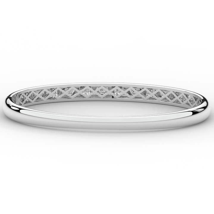 1.25CT.TW ROUND LAB DIAMOND BANGLE - Nazarelle