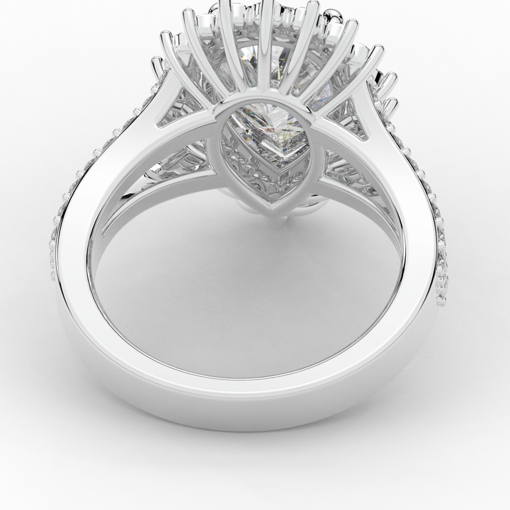 3.60CT.TW ROUND LAB DIAMOND ENGAGEMENT RING - Nazarelle