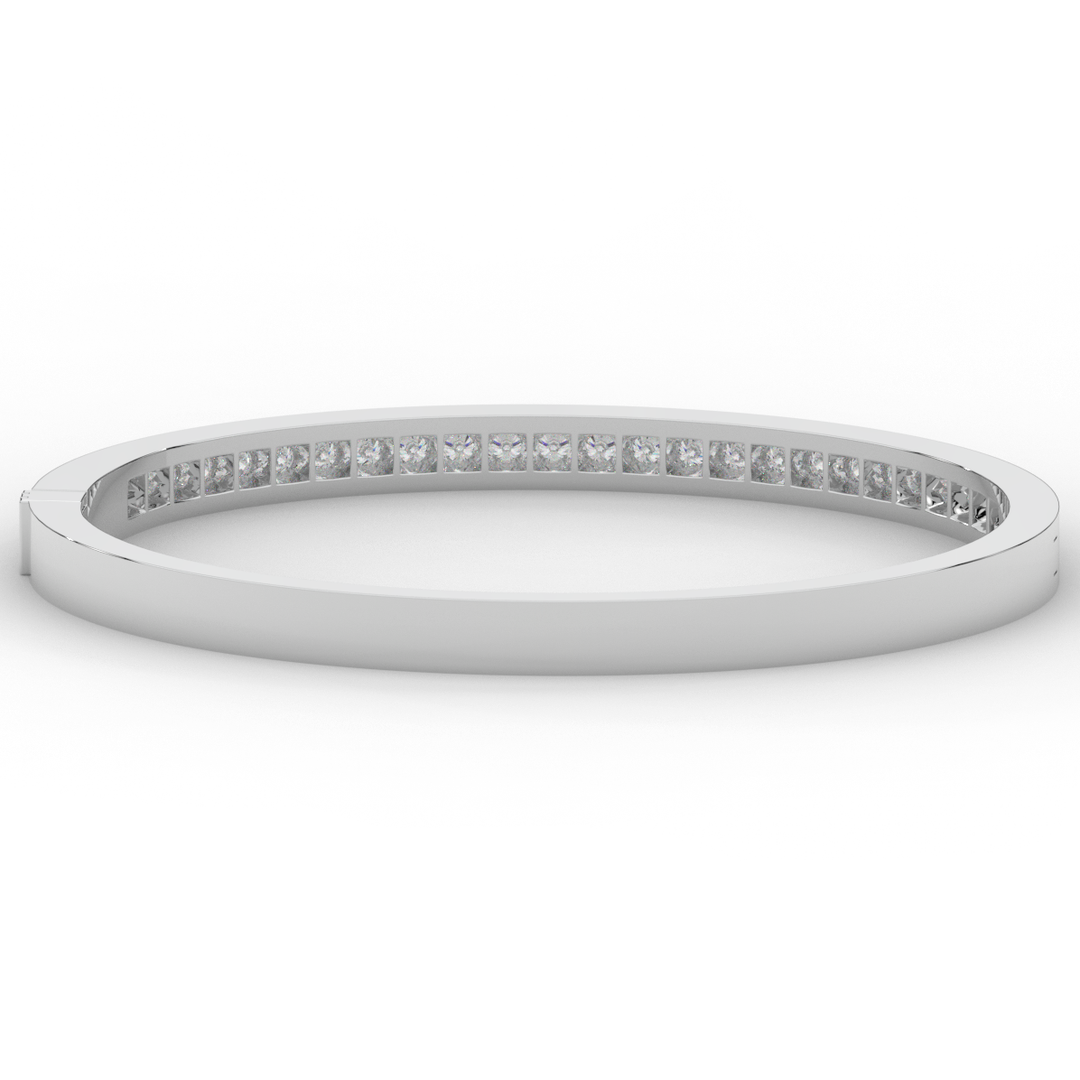 1.25CT.TW ROUND LAB DIAMOND BANGLE - Nazarelle