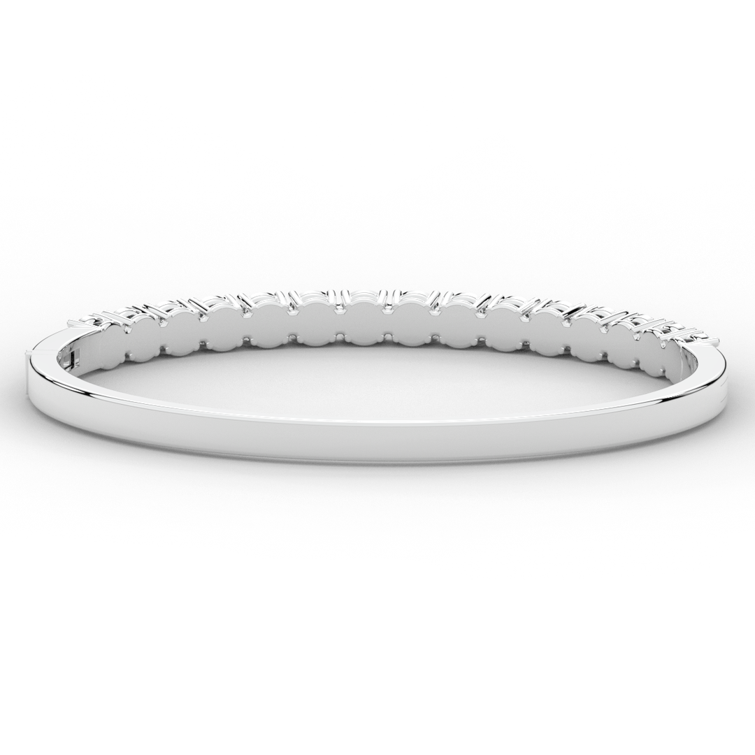 4.70CT.TW ROUND LAB DIAMOND BANGLE - Nazarelle